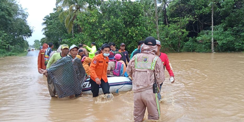 Hujan Deras Picu Banjir di Dua Wilayah Kalimantan Selatan, Tagana Diterjunkan